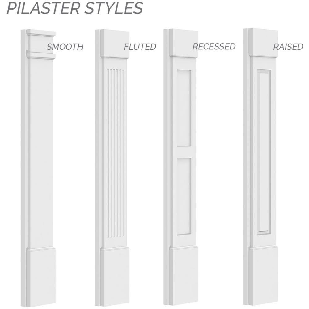 PVC Pilaster with Capital & Base (Pair) L6477