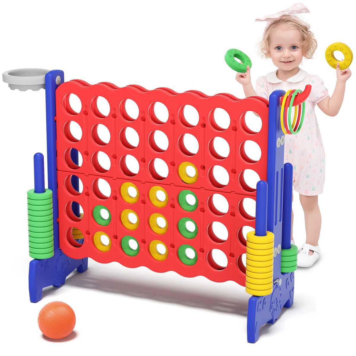 Jumbo 4-to-Score Giant Game Set Blue Red S234435