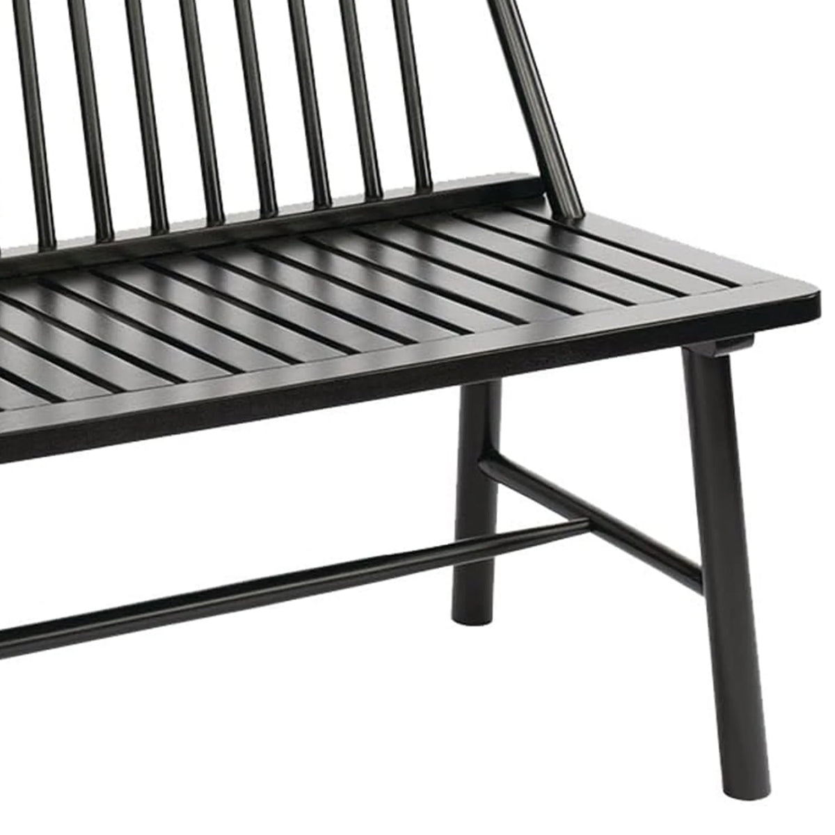 Black Hardwood Farmhouse Bench M4242
