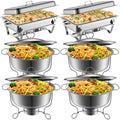 6 Packs Stainless Steel Chafing Dish Buffet Set B527