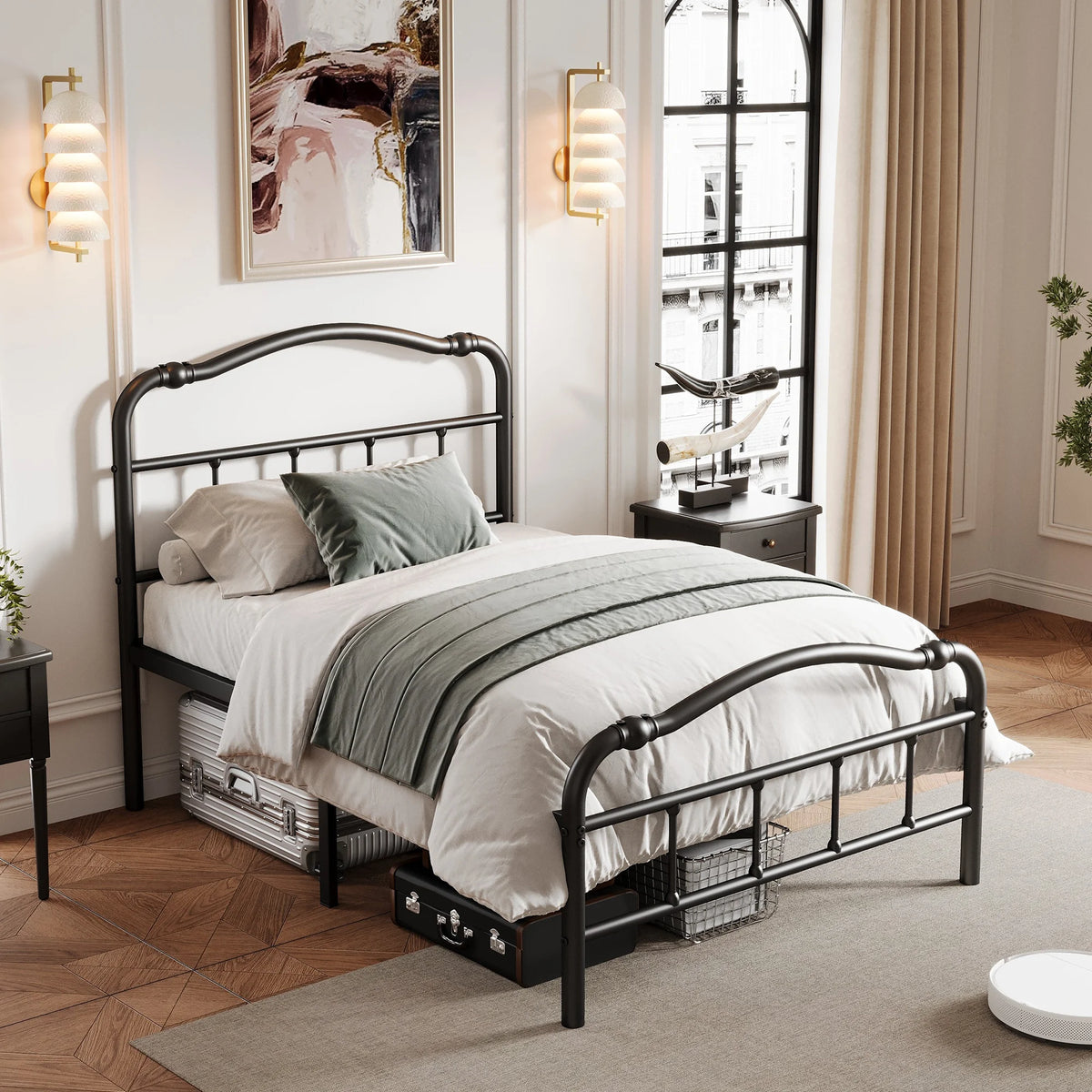 Queen Platform Bed Frame with Headboard and Footboard H7113