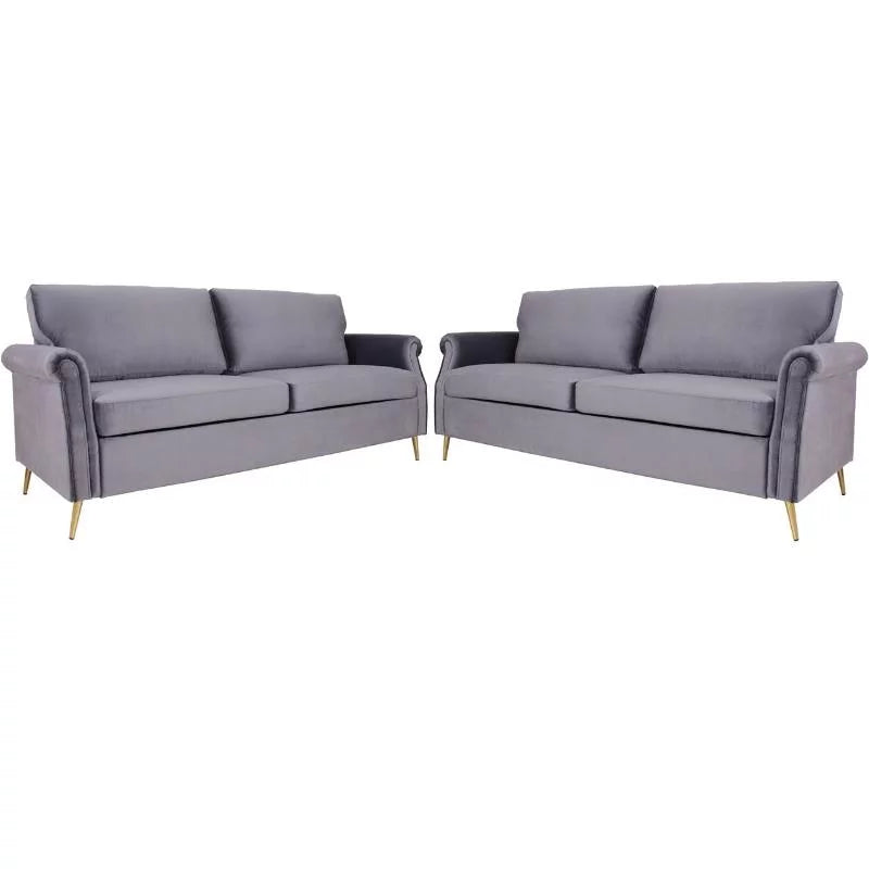 Velvet Living Room Sofa Set O819277