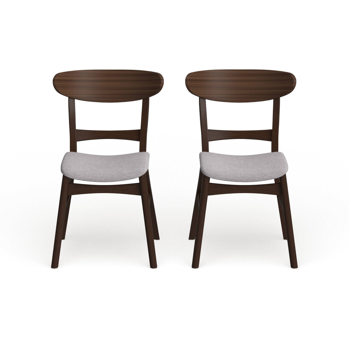 Light Beige Fabric Dining Chair Set of 2 X8553