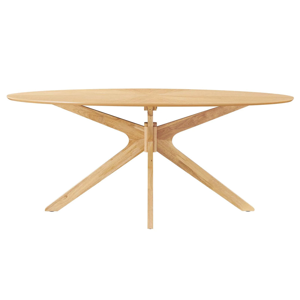 Oak Oval Wood Dining Table V710