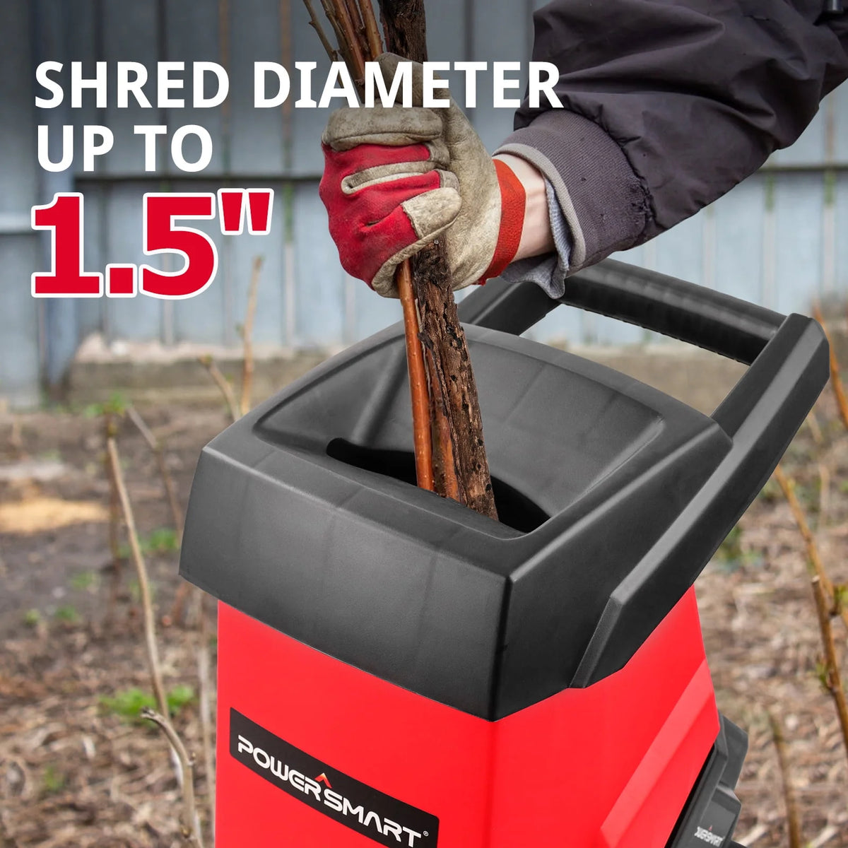 15-Amp Electric Wood Chipper Shredder and Mulcher P515