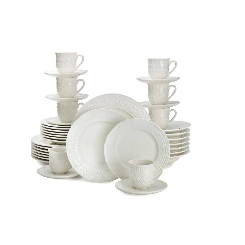 40 Piece White Dinnerware Set Y86160