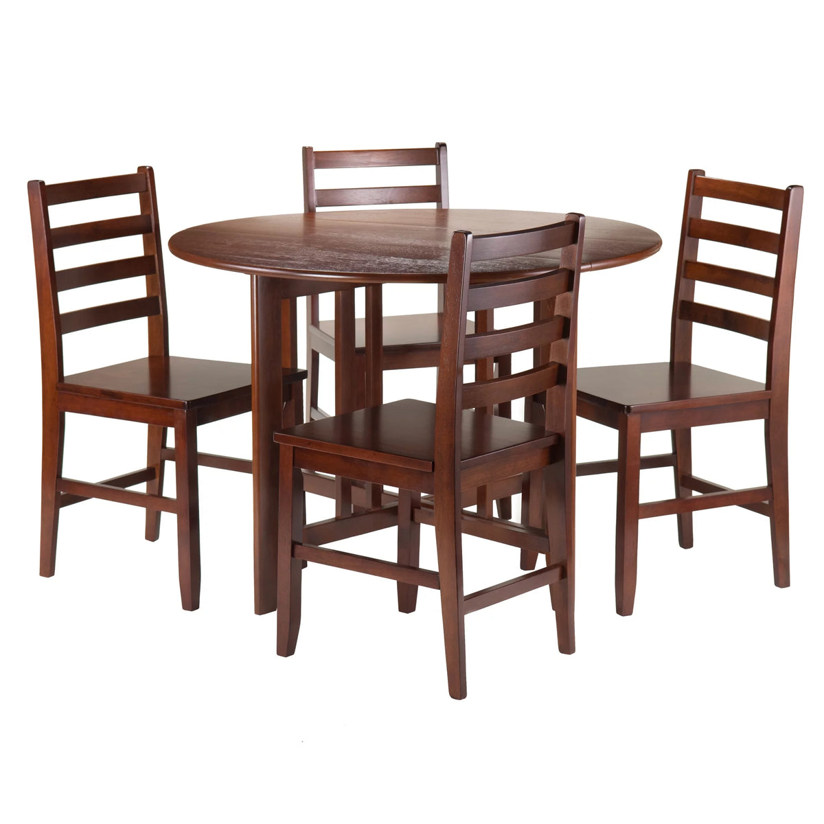 5 Pc Walnut Drop Leaf Dining Set C195