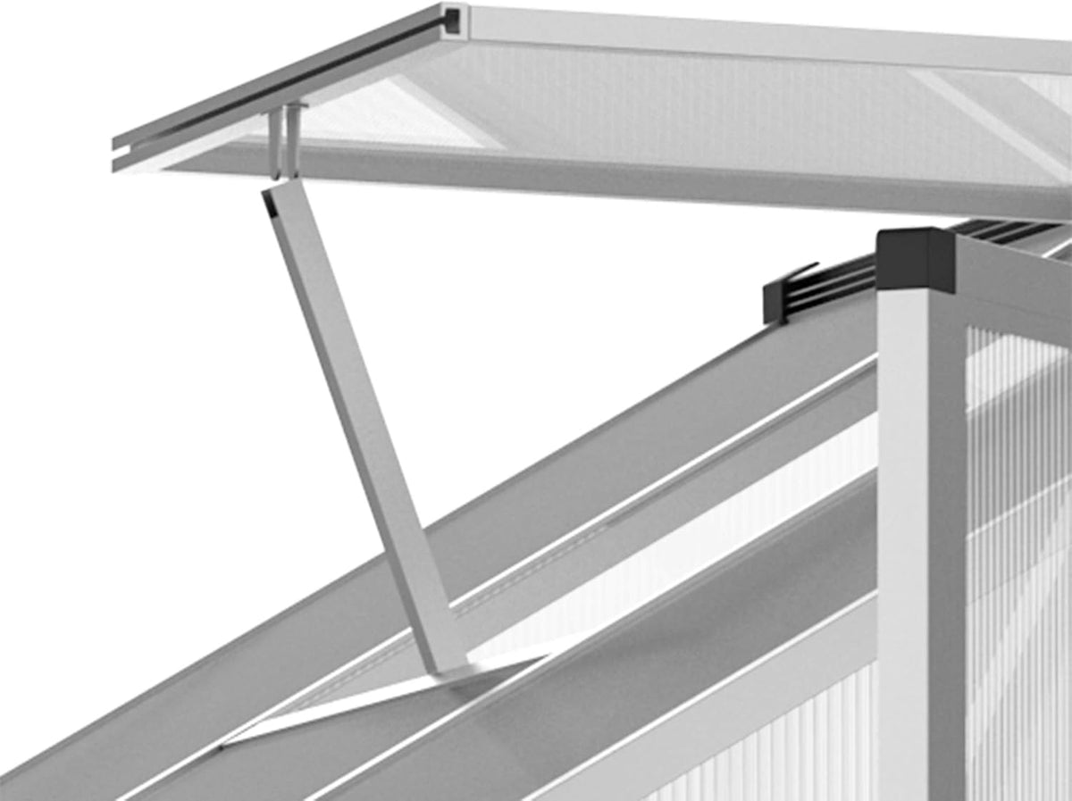 6' x 6' Walk-in Polycarbonate Greenhouse with Roof Vent L383