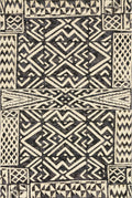 Ivory Black Rug B445