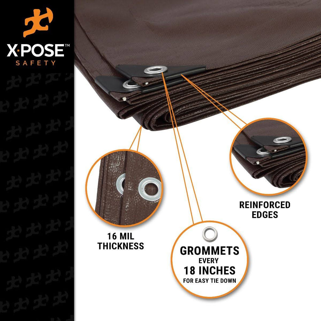 Heavy Duty Brown Poly Tarps 10 x 20 Case of 3 L700