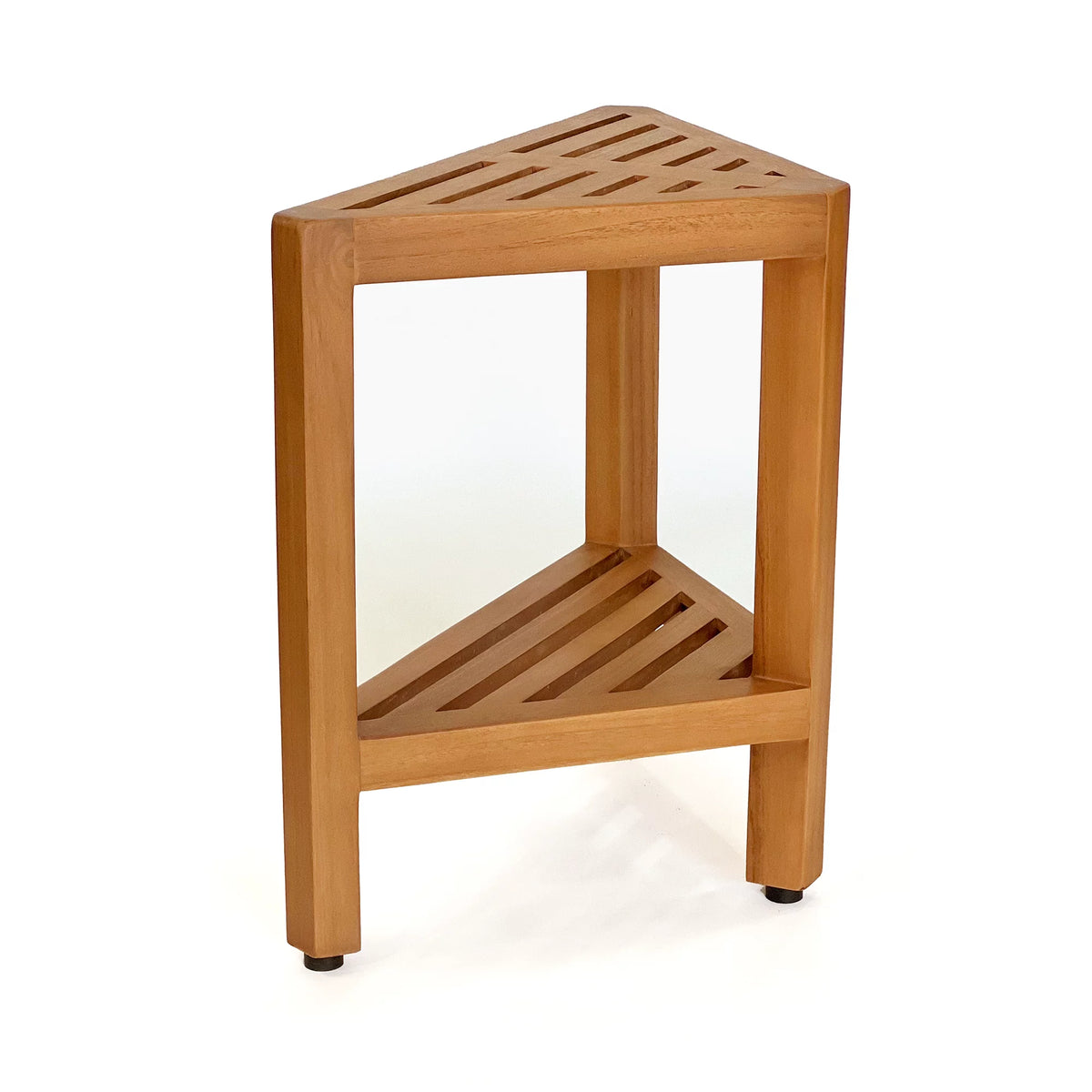 Solid Teak Corner Shower Stool Side Table L3585