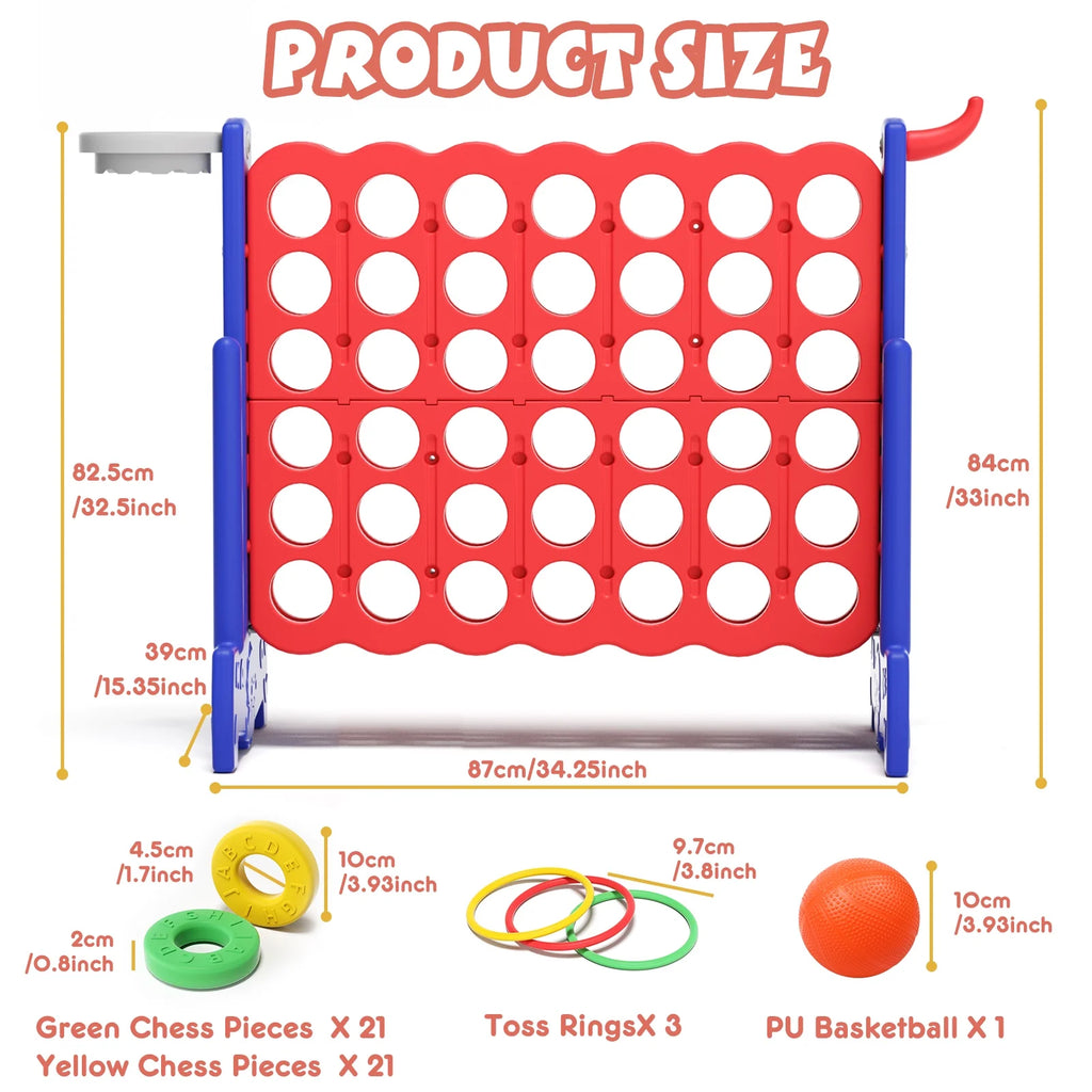 Jumbo 4-to-Score Giant Game Set Blue Red S234435