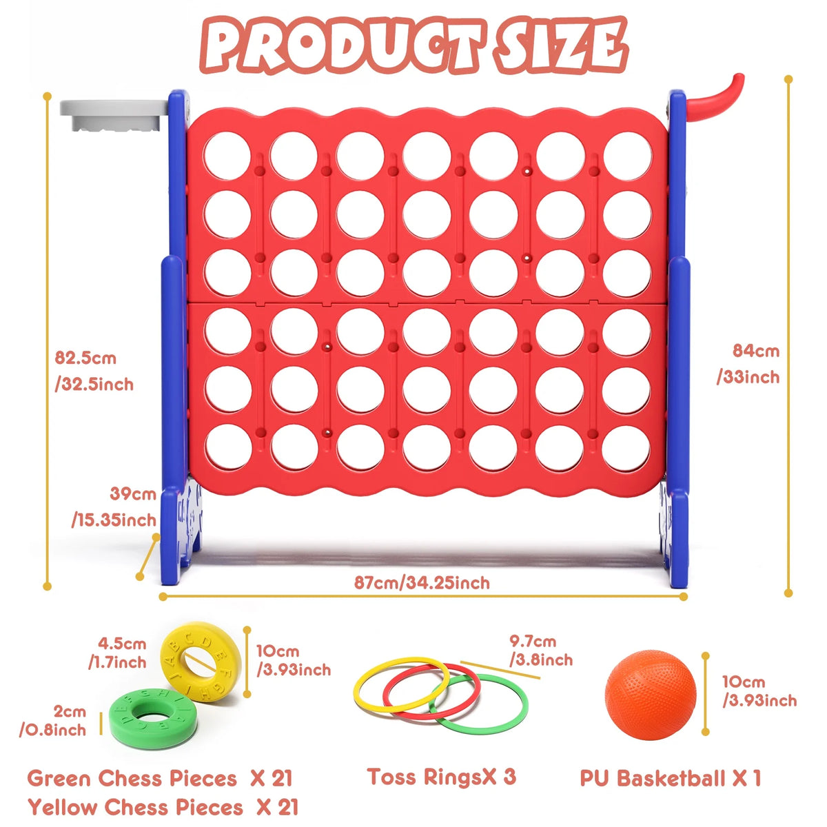 Jumbo 4-to-Score Giant Game Set Blue Red S234435