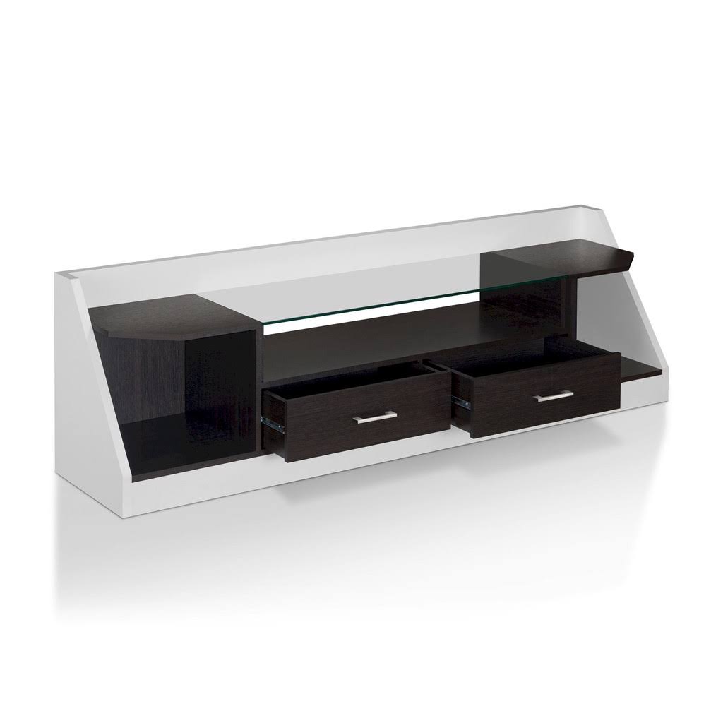Espresso and White Multi-Storage TV Cabinet P4422