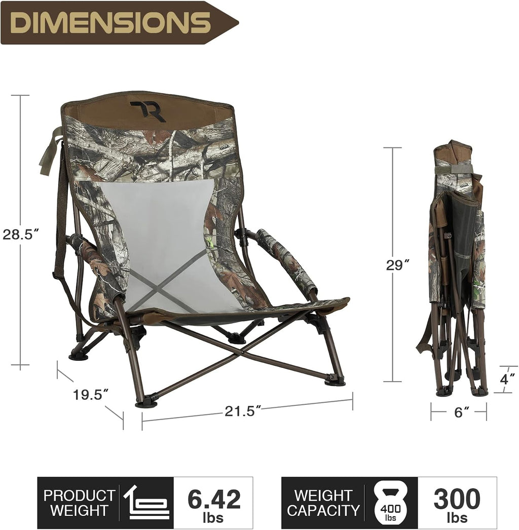 Low-Profile Folding Hunting Chair with Carry Bag P8685