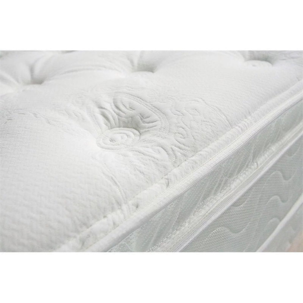 White Full Quilted Euro Top Fabric Mattress H8106