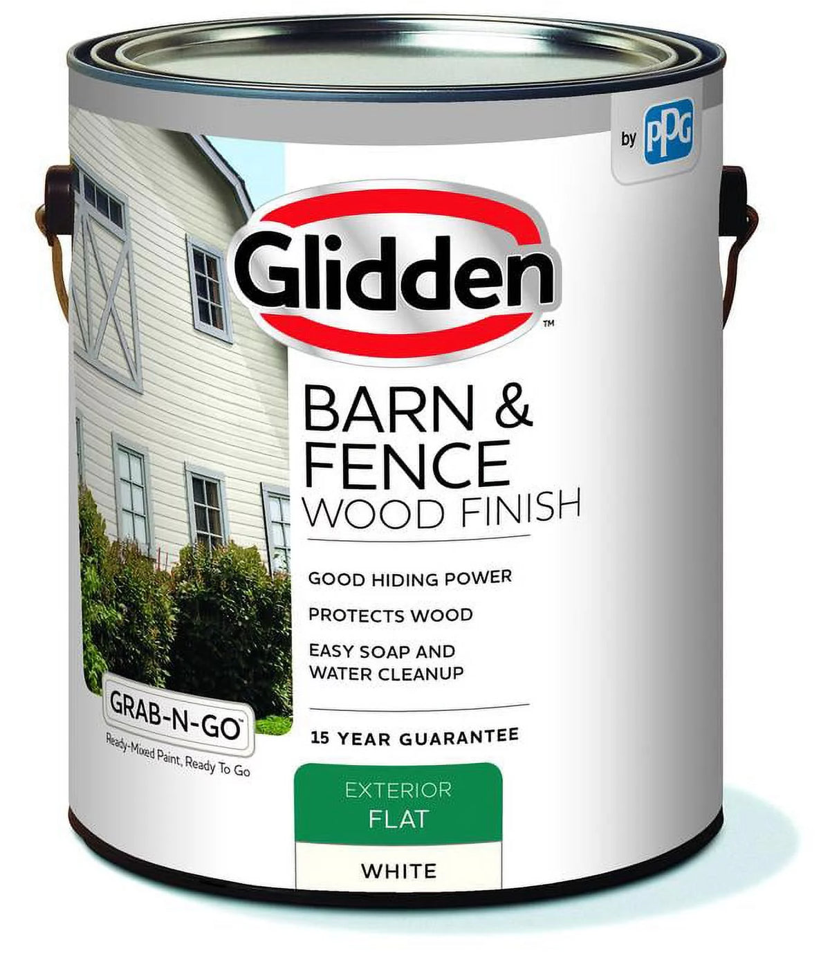 White Flat Exterior Wood Paint 1 Gallon Z2957