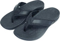 Black Leather Arch Support Orthotic Sandals U89541