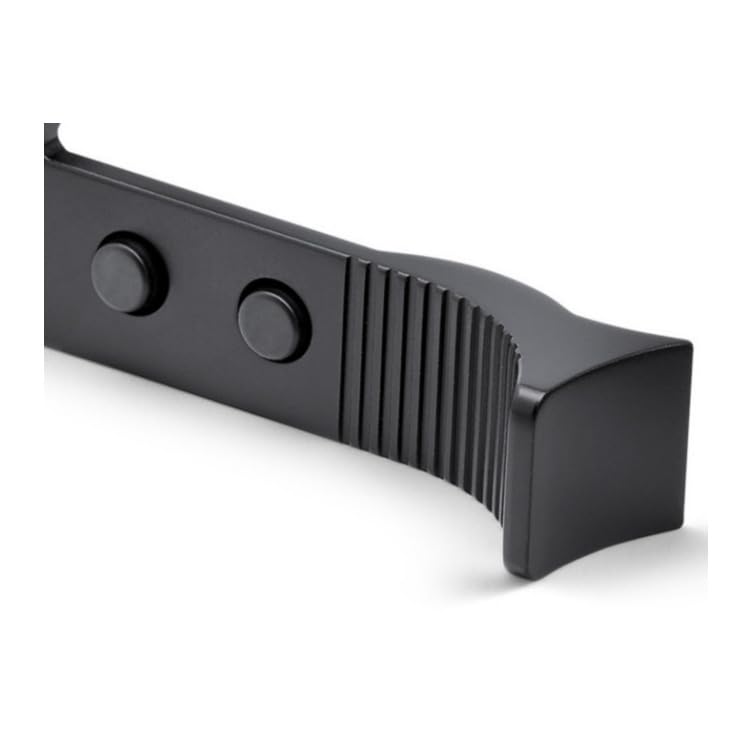 Aluminum Black Anodized Thumb Support with Hotshoe Cover, Soft Release Button, Lens Hood, Round and Lens Cap S6282