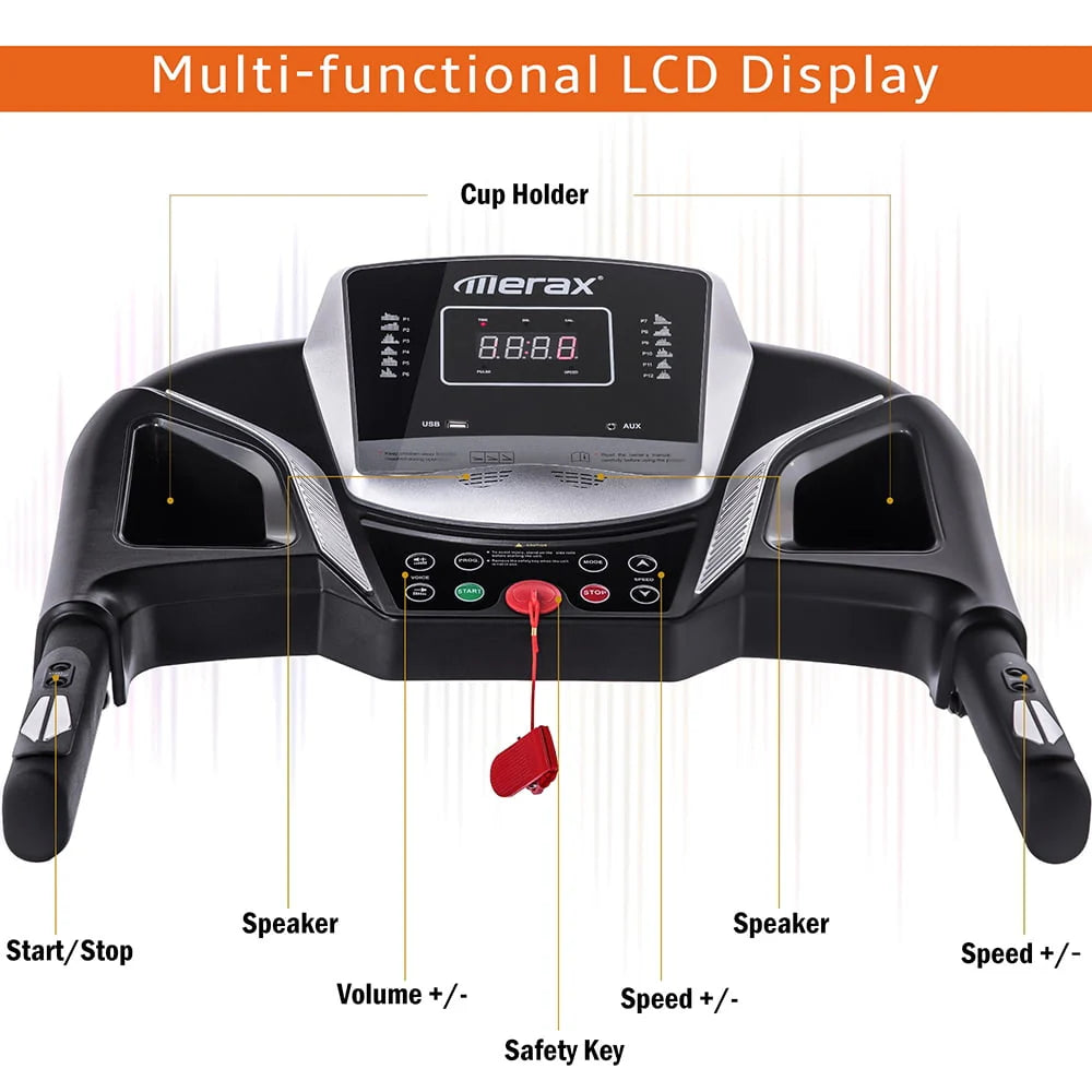Compact Electric Folding 2.5HP Treadmill with Incline E907489