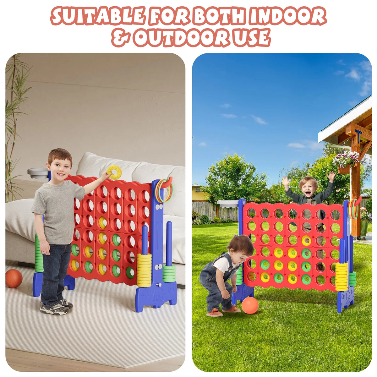 Jumbo 4-to-Score Giant Game Set Blue Red S234435