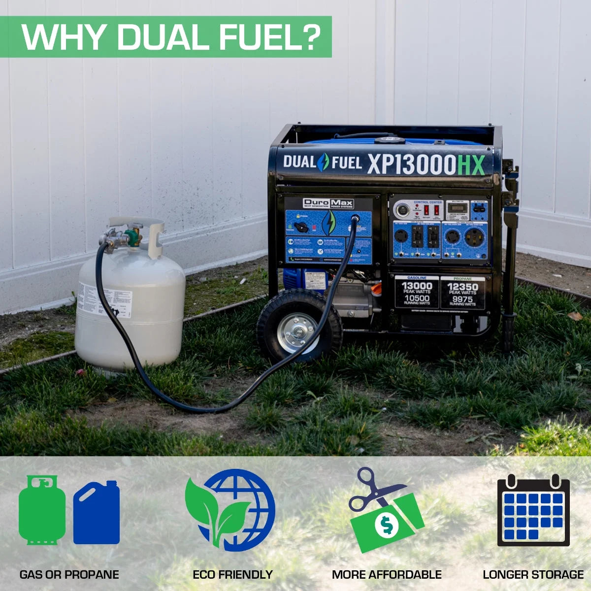 13,000 Watt Dual Fuel Portable Generator S224