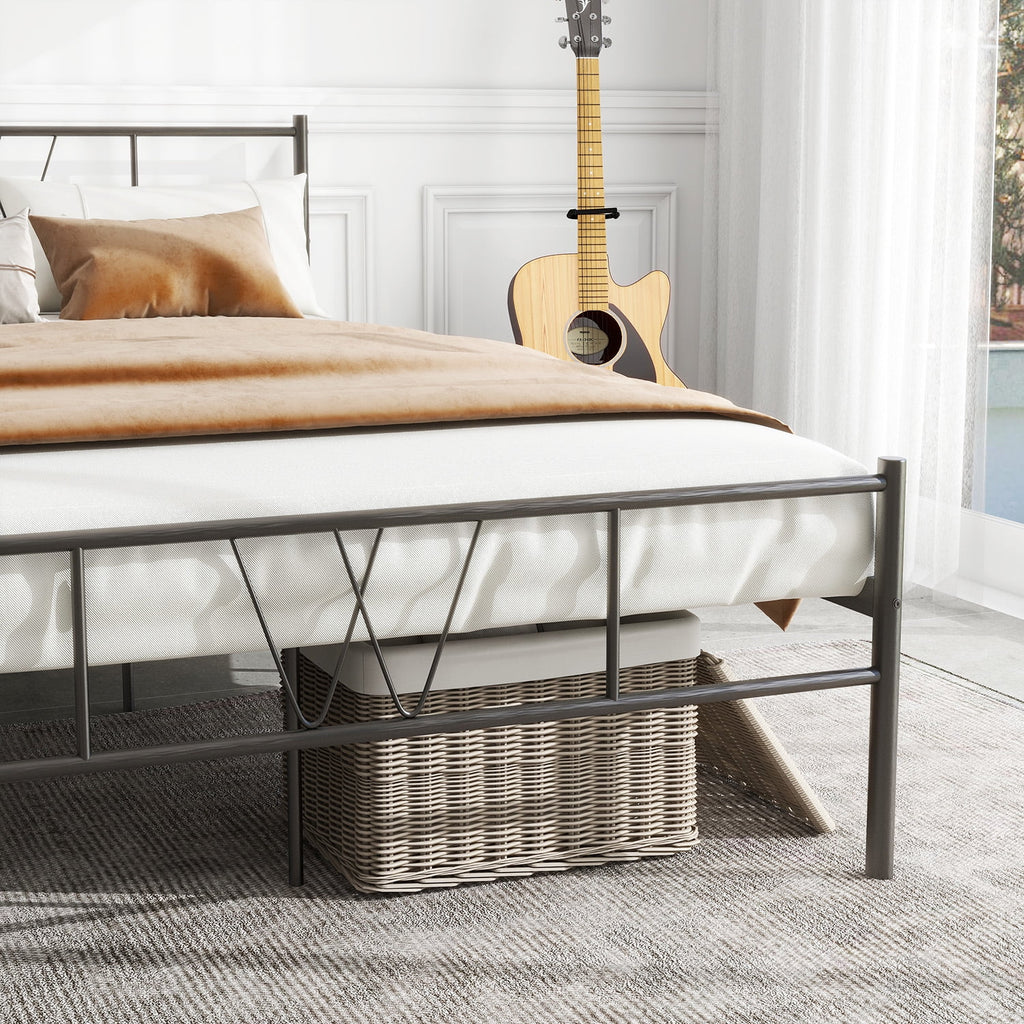 Queen Size Black Metal Platform Bed Frame R28272