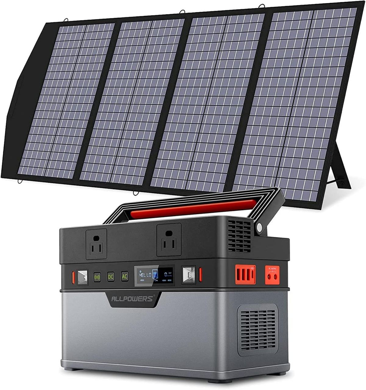 500W 606Wh Solar Generator with 140W Solar Panel E161
