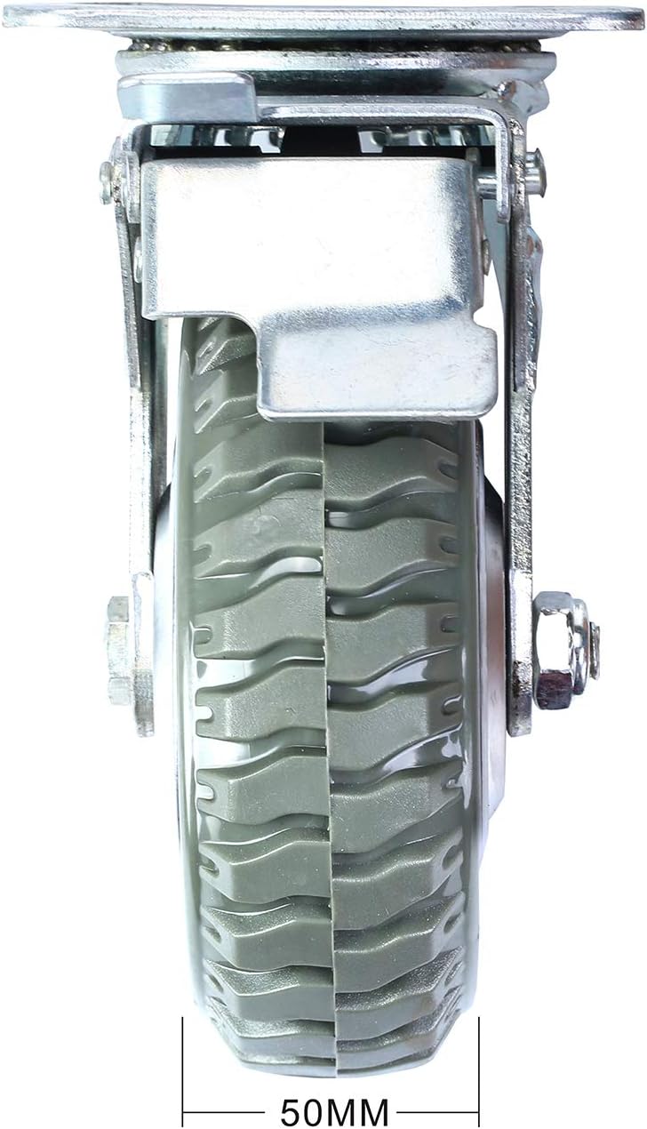6 Inch Rubber Swivel Caster Wheels 4PCS I84335