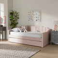 Pink Twin Daybed with Trundle W44219
