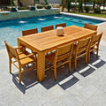 Teak Wood 8-person Long Rectangular Dining Table H4506