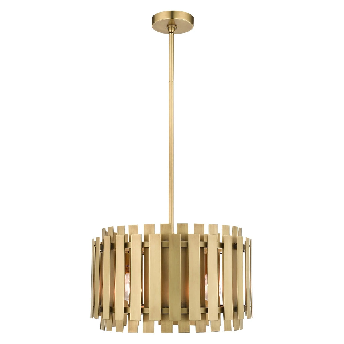 5-Light Natural Brass Pendant Chandelier X501