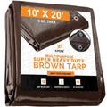 Heavy Duty Brown Poly Tarps 10 x 20 Case of 3 L700