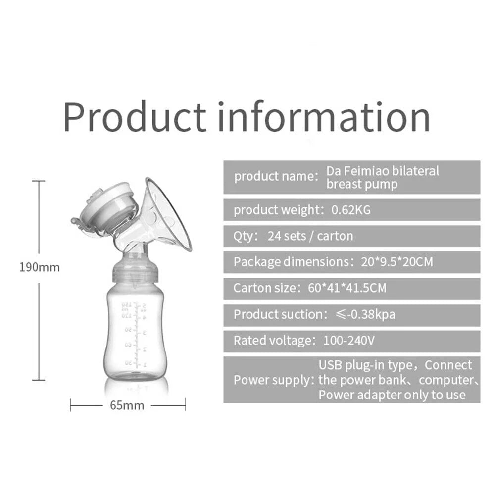 Portable Electric Double Breast Pump J73038
