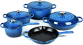 White 9 Piece Cast Iron Cookware Set M101