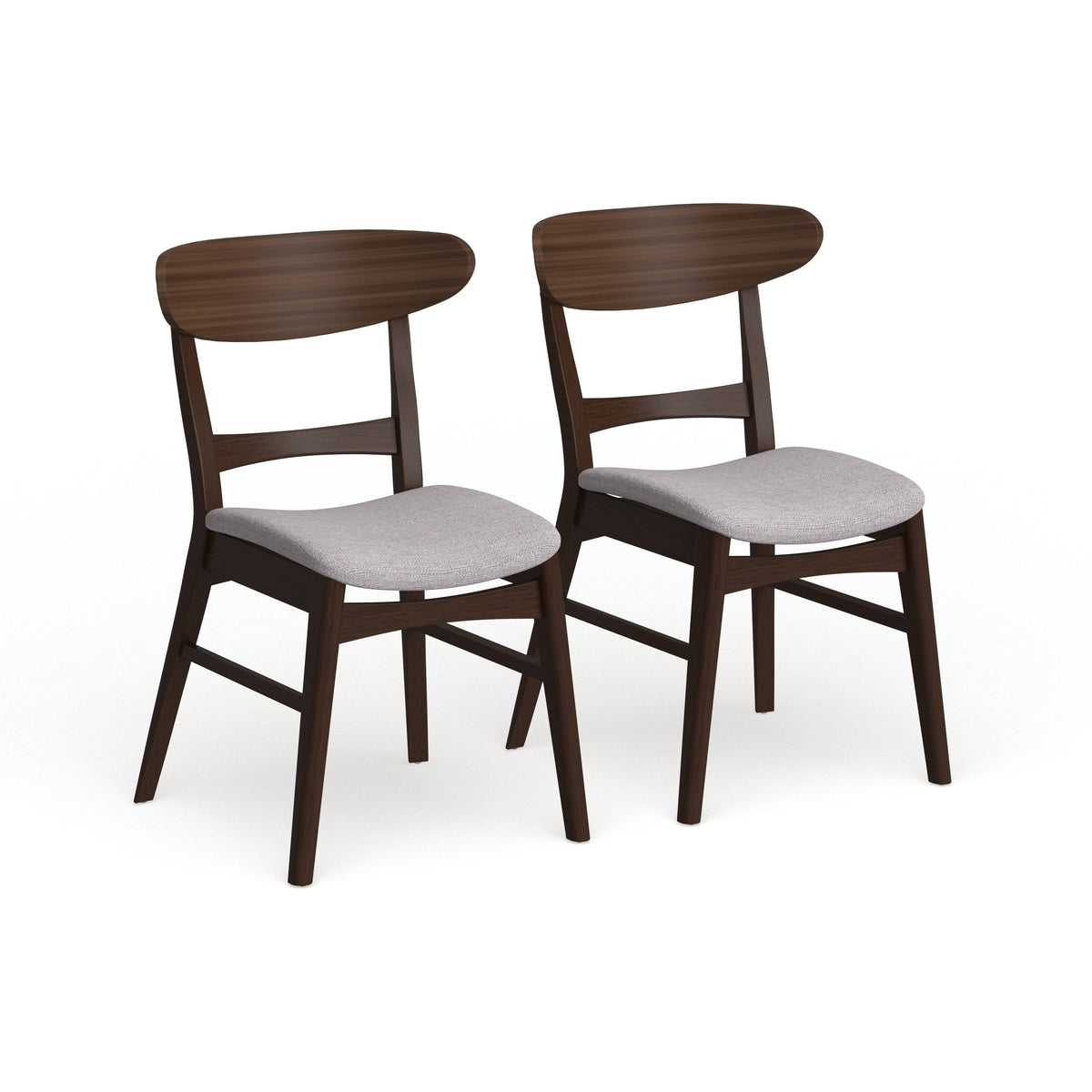 Light Beige Fabric Dining Chair Set of 2 X8553