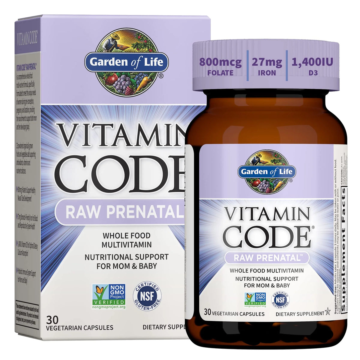 Prenatal Multivitamin with Iron Folate Vitamin C D3 Probiotics M259