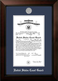 8x10 Certificate Frame with Silver Medallion O958