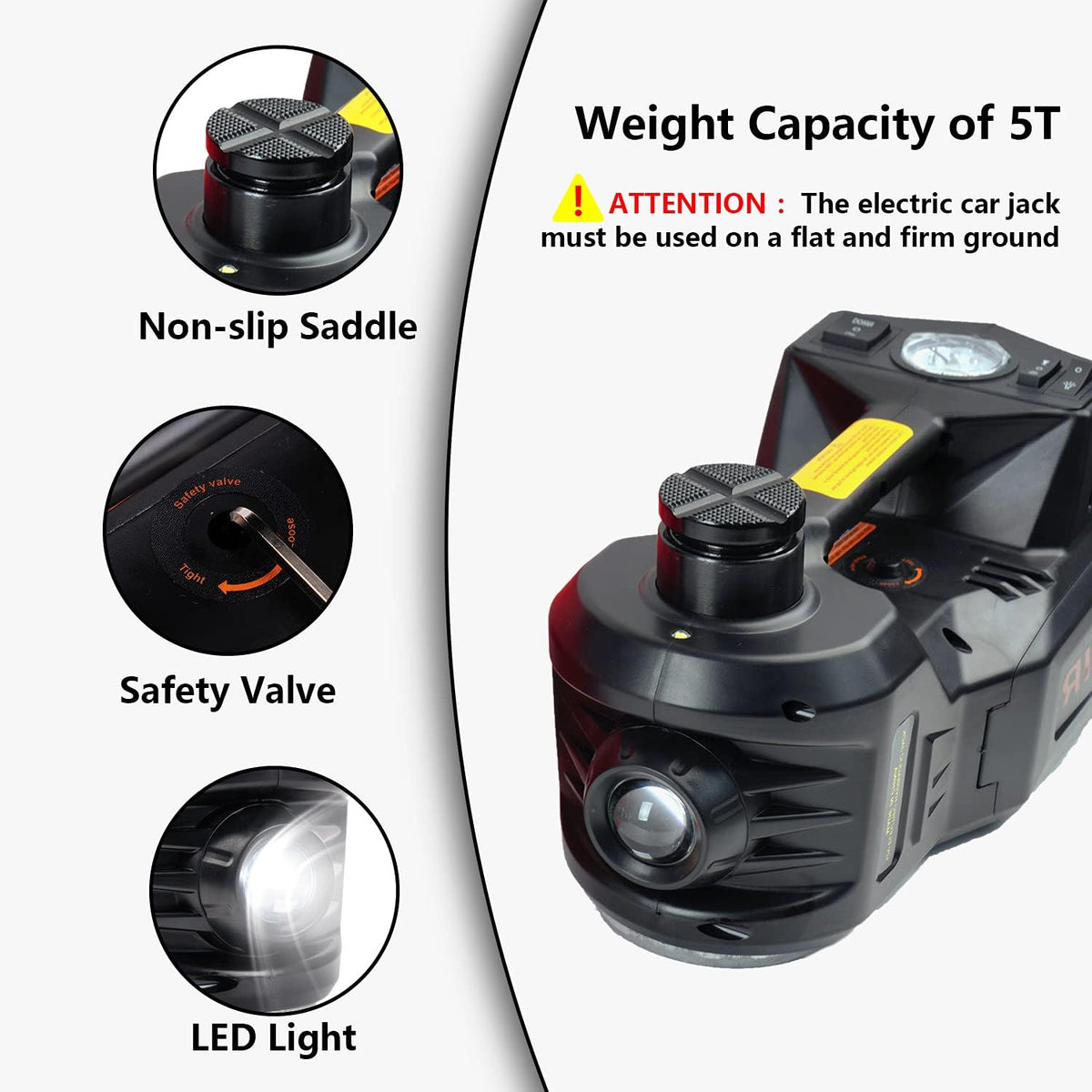 5 Ton Hydraulic Car Jack Kit with Built-in Inflator G5272