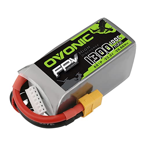 6S 100C 1300mAh 22.2V Lipo Battery with XT60 Connector I897