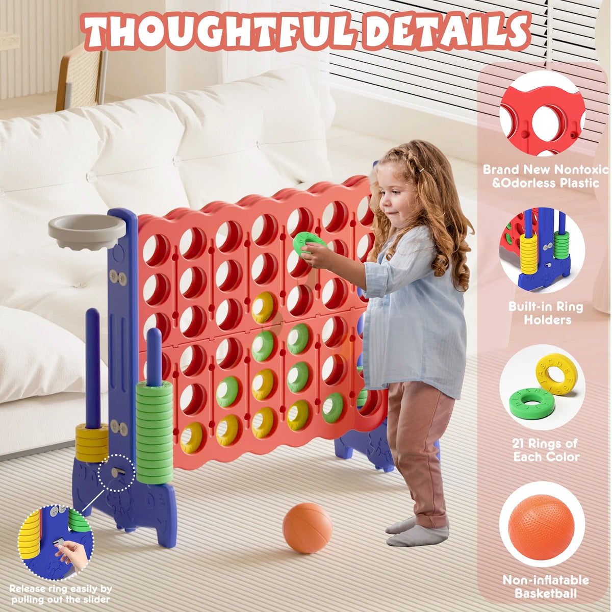 Jumbo 4-to-Score Giant Game Set Blue Red S234435