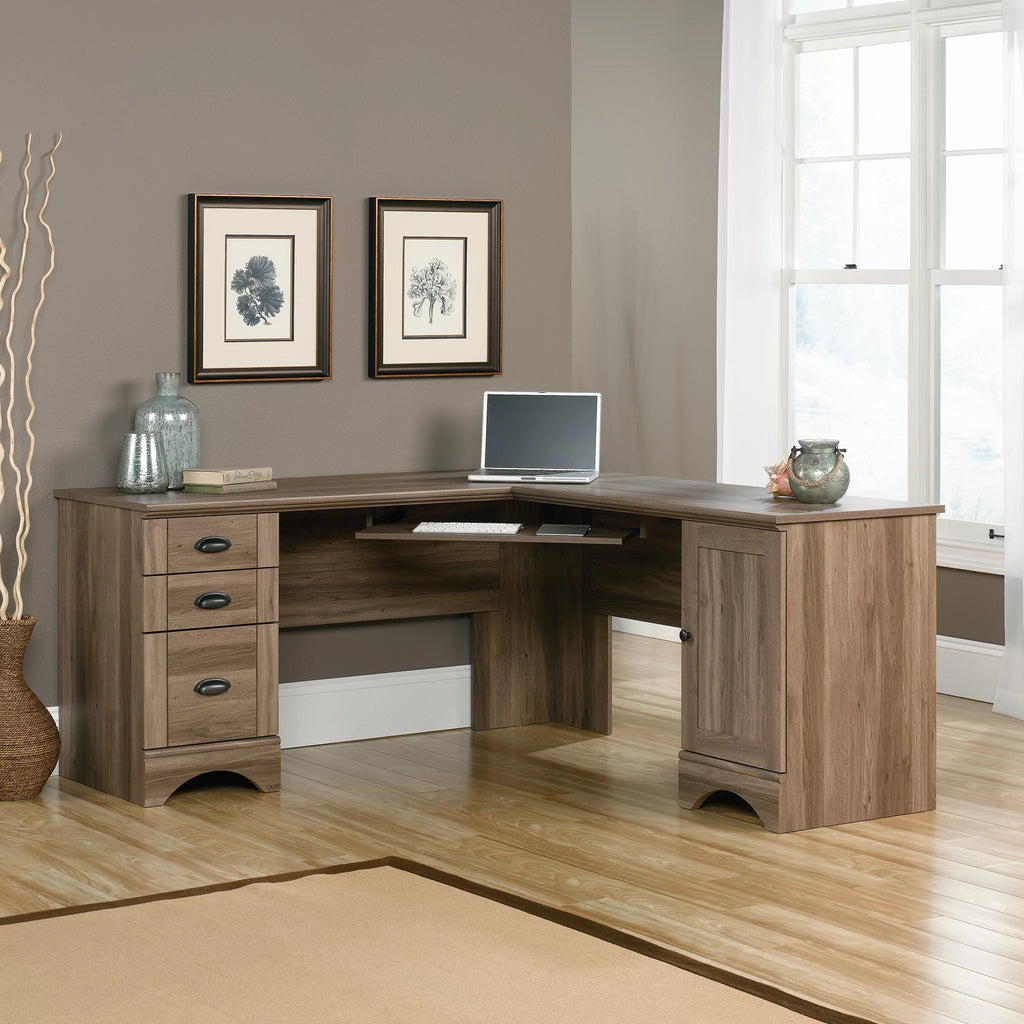 L Shaped Computer Desk with Storage P3074