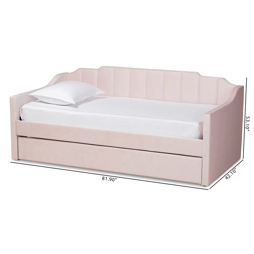 Pink Twin Daybed with Trundle W44219