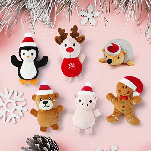 6 PCS Christmas Catnip Plush Animal Toy Set U61198