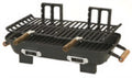 Black Cast Iron Charcoal Hibachi Grill 10 x 18 in. T99518