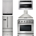36 Electric Range, Range Hood, Microwave, Refrigerator, Dishwasher Z88851