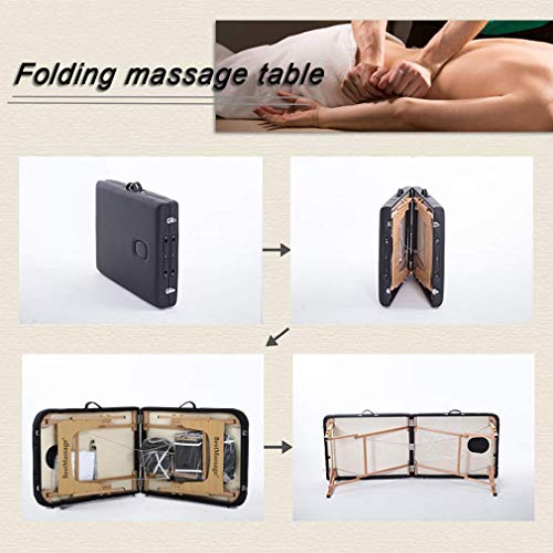 Portable Massage Table 28 Inch Wide Adjustable Folding PU Leather M584