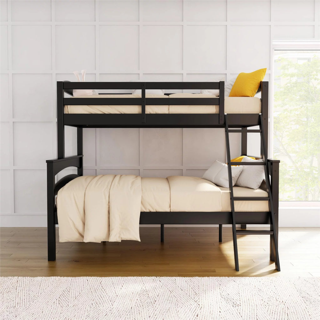 White Convertible Twin-Over-Full Bunk Bed S937010