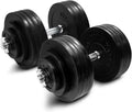 50 lbs Adjustable Cast Iron Dumbbell Set C158