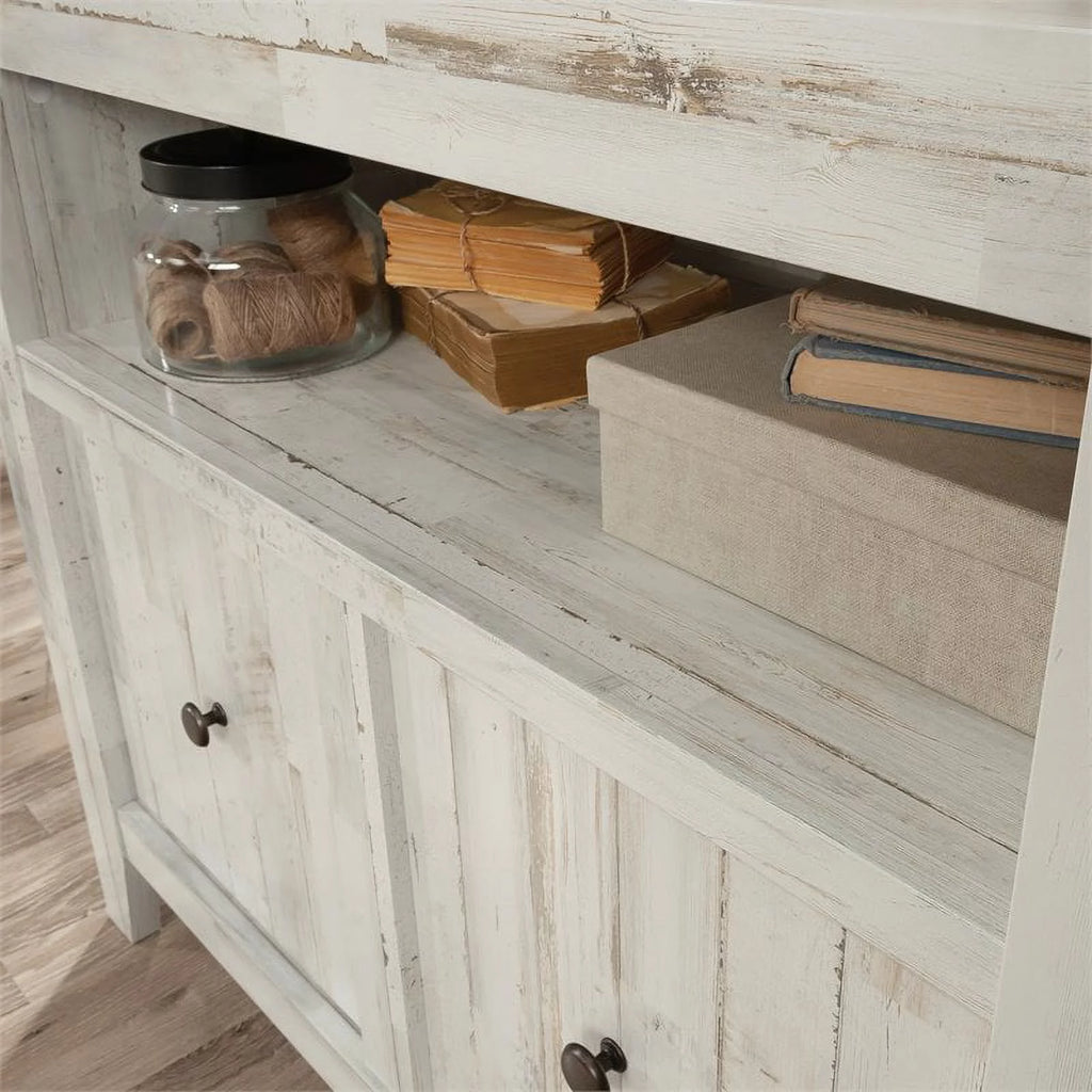 White Engineered Wood Lateral File Cabinet U107